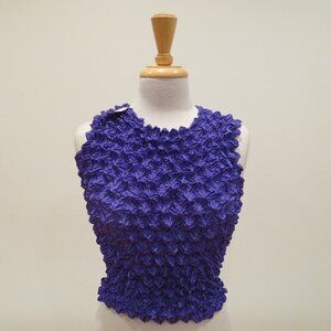 Women F.C One Size Fits Most Bubble Crinkle Popcorn Sleeveless Stretchy Tank Top
